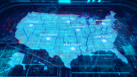 USA Map - Project for After Effects (VideoHive)