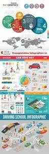 Vectors - Transportation Infographics 10