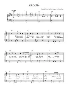 All Of Me - John Legend (Easy Piano)