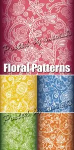 Color Floral Patterns Vector 2