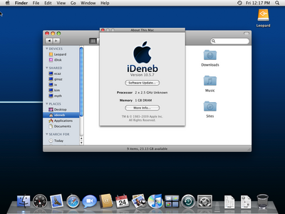 VmWare iDeneb MacOS X 10.5.7
