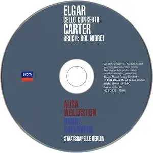 Alisa Weilerstein; Staatskapelle Berlin, Daniel Barenboim - Elgar, Carter: Cello Concertos; Bruch: Kol Nidrei (2012)