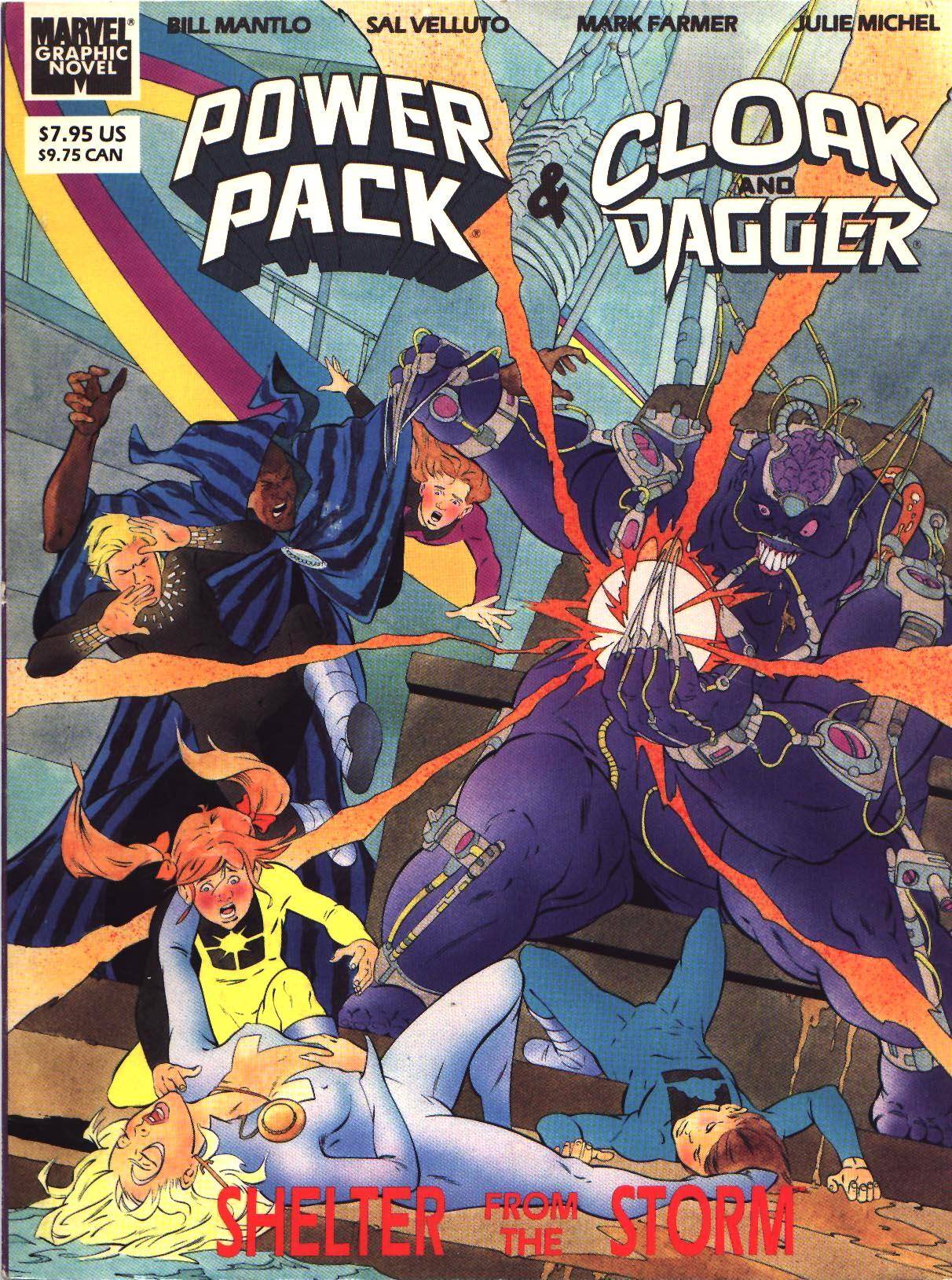 Marvel Graphic Novel 56 - Cloak and Dagger  Power Pack - Shelter From The Storm 1989