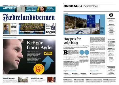 Fædrelandsvennen – 14. november 2018