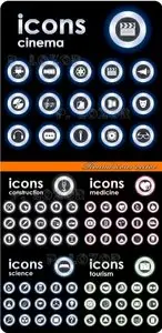 Round icons vector