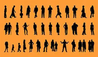 People Positions Silhouettes