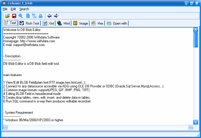 DBBlobEditor  3.4.1.50