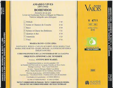 Bohemios - Spaniard Zarzuela (Maria Bayo - Luis Lima) [CD 1994]