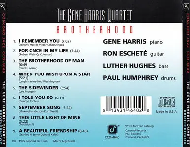 The Gene Harris Quartet - Brotherhood (1995)