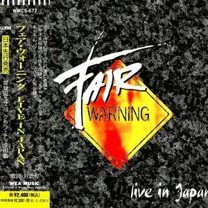 Fair Warning - Live In Japan (1993) [Japan 1st Press]