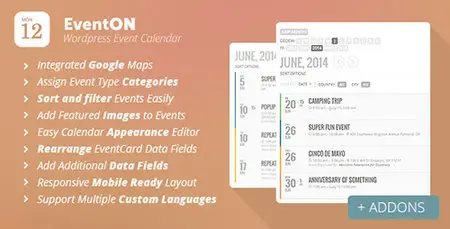 CodeCanyon - EventOn v2.3.1 - WordPress Event Calendar Plugin | 1 MB