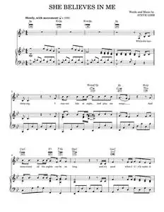 She Believes In Me - Kenny Rogers, Tom Jones (Piano-Vocal-Guitar)