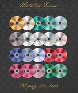 Metallic CDs Icons