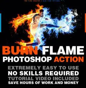 GraphicRiver - Burn Flame Photoshop Action