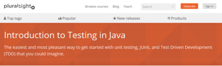 Pluralsight: Introduction to Testing in Java
