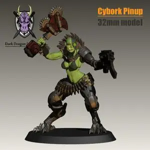 Miniatura Cybork Pinup (Orco, Warhammer, 40k, Mini, DnD)