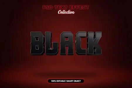 Black Elegant Text Effect Template - HDPRCPU