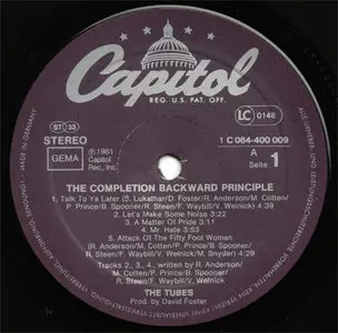 The Tubes - The Completion Backward Principle (Capitol 1C 064-400 009) (GER 1981) (Vinyl 24-96 & 16-44.1)
