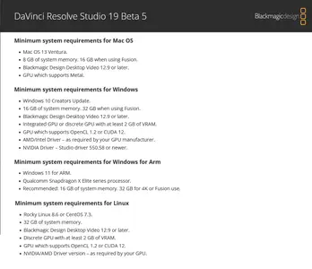 Blackmagic Design DaVinci Resolve Studio 19.0.0.50 Public Beta 5
