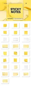 25 Sticky Notes Texture HQ VJYNZDX