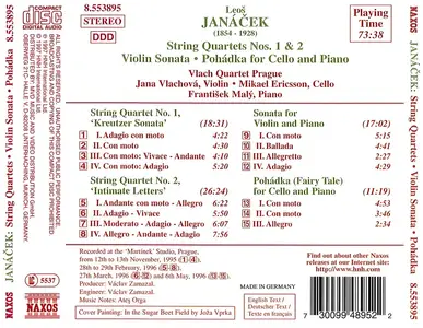 Vlach Quartet Prague - Leoš Janáček: String Quartets Nos. 1 & 2 (1997)