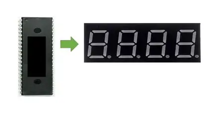 7-segments displays with PIC16F877A using MikroC