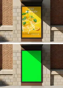 Vertical Citylight Poster Mockup with Orange Theme 1690580756