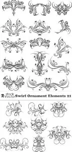 Vectors - Swirl Ornament Elements 21