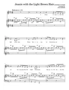 Jeanie with the Light Brown Hair - Stephen Foster (Piano Vocal)