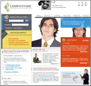 BoxedArt 18096: Flash site template - «Management Collaboration»
