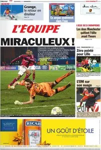 L'Equipe du Jeudi 8 Décembre 2011