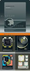 Original gray corporate business brochure vector