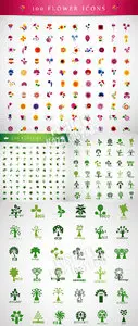 Eco & flower icons