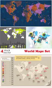 Vectors - World Maps Set
