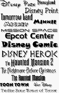 Disney Print Fonts