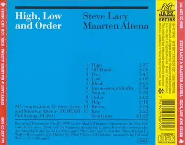 Steve Lacy, Maarten Altena - High, Low And Order (1990)