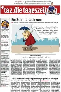 Tageszeitung TAZ vom 28. Oktober 2011