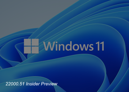 Windows 11 Version 21H2 Build 22000.51 Insider Preview