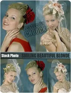 Stock Photo: Smiling beautiful blonde