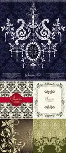 Vintage Floral Backgrounds Vector 8