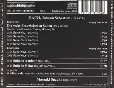 Masaaki Suzuki - J.S. Bach: French Suites (2003)