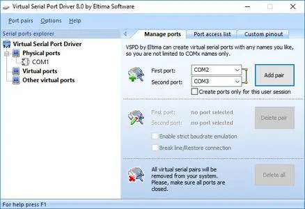 Virtual Serial Port Driver 8.0.428