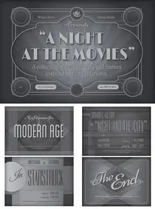 CreativeMarket - Vintage Movie Backgrounds and Frames