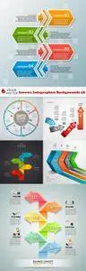 Vectors - Arrows Infographics Backgrounds 58