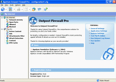 Agnitum Outpost Firewall Pro ver. 4.0 build 971.7030