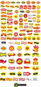 SS Stickers With Text Signs