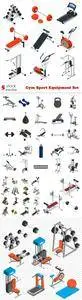 Vectors - Gym Sport Equipment Set