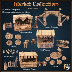 World Forge Miniatures - The Goldenleaf Market Collection