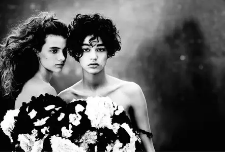 Damaris Goddrie and Luz Sanchez by Paolo Roversi for Vоgue Italia September 2015