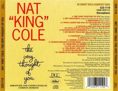 Nat 'King' Cole - The Very Thought Of You (1958) [DCC, GZS-1119] Re-up